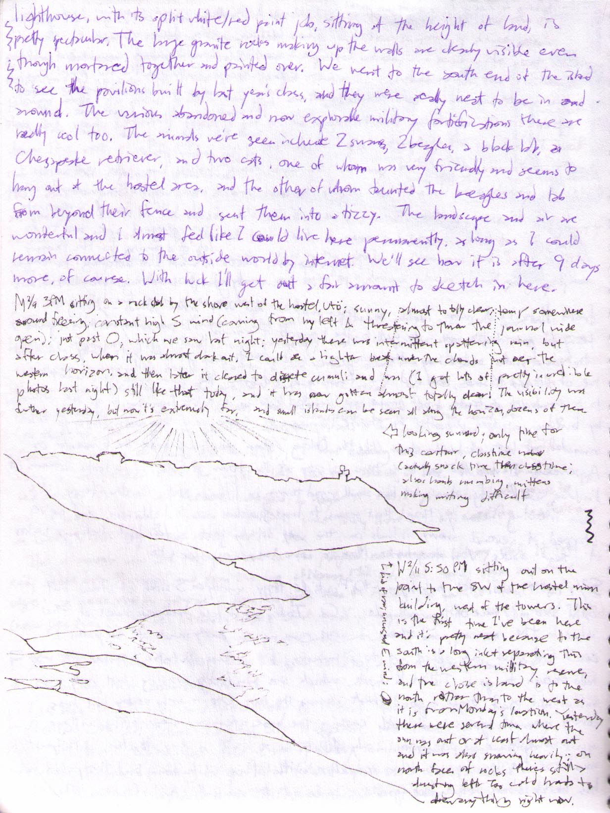 Large scan of nature journal page 3.